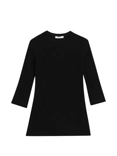 Max Mara Aderire Ribbed Sweater In Black