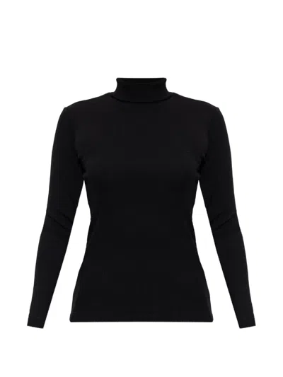 Max Mara Ribbed-knit Sweater In Black