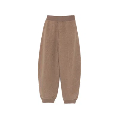 Max Mara Ribbed-knit Trousers In Brown