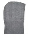 Max Mara Ribber-knit Balaclava In Gray