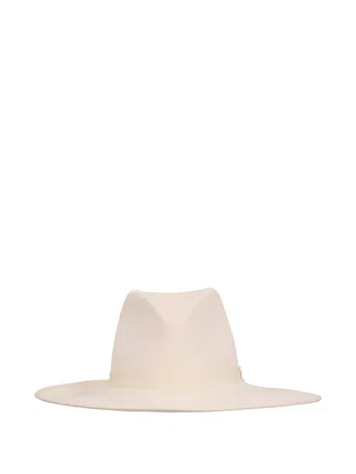 Max Mara Ribbon Hat In Gray