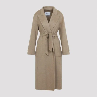 Max Mara Beige Ribelle Camel Coat In Brown