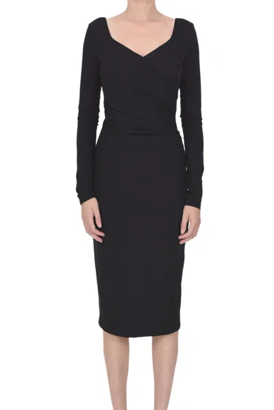 Max Mara Riber Dress In Black