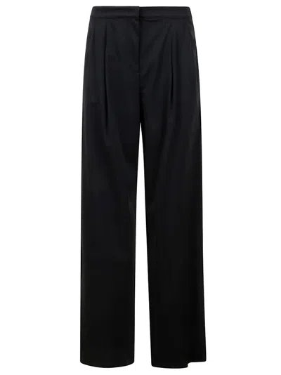 Max Mara Pleated Casual Pants In Black