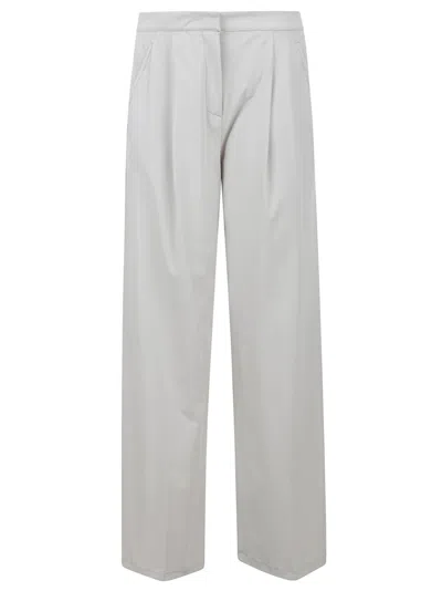 Max Mara Pleated Casual Pants In Grey