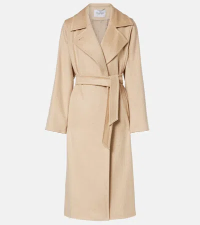 Max Mara Riccio Camel Hair Coat In Neutral