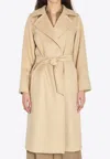Max Mara Riccio Single-breasted Coat In Brown