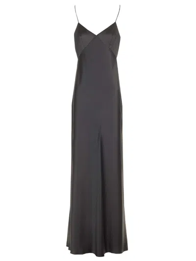 Max Mara Riccio Slip Dress In Black