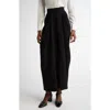 Max Mara Womens Ridente Draped High-waist Crepe Maxi Skirt Black In Black