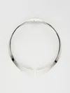 Max Mara Rigid Metal Choker In Silver