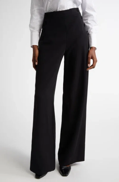 Max Mara Rina Cady Wide Leg Pants In Black