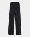 Max Mara Orche Tech Jersey Straight Pants In Black
