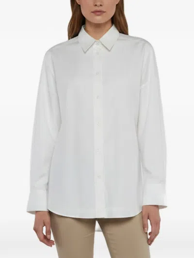 Pre-owned Max Mara Rispoli Relaxed-fit Shirt In White
