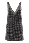 Max Mara Silk Organza Mini Dress With Floral Sequins