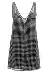 Max Mara Silk Organza Mini Dress With Floral Sequins