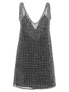 Max Mara Silk Organza Mini Dress With Floral Sequins