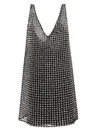 Max Mara Silk Organza Mini Dress With Floral Sequins