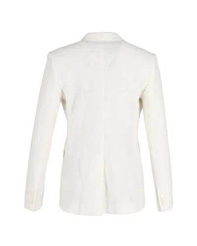 Max Mara Ritmo Double-breasted Blazer In White Cotton