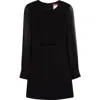 Max Mara Mini Abito Ritmo In Misto Triacetato Nero Donna In Black