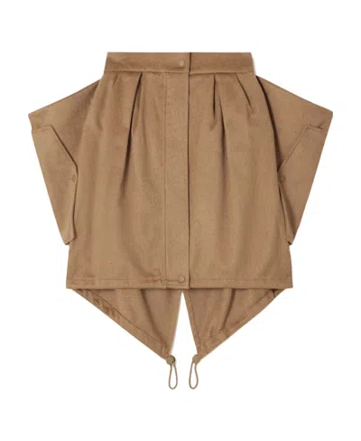 Max Mara Ritmo Pleated Mini Skirt In Brown