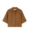 Max Mara Linen Shirt With Adjustable Side Straps In Brown