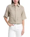 Max Mara Woman Jacket Khaki Size 12 Linen In Neutral