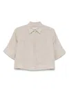 Max Mara Linen Shirt With Cropped Length And Collar