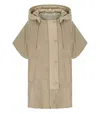 Max Mara Riva Beige Reversible Cape In Brown