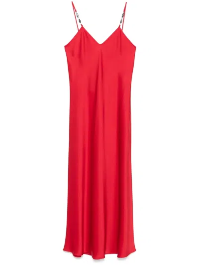 Max Mara Rive Maxi Dress In Red