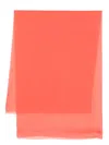 Max Mara Rivera Silk Chiffon Stole In Red