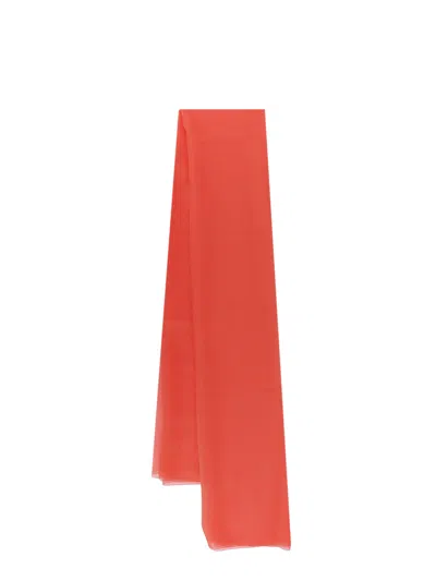 Max Mara Rivera Silk Chiffon Stole In Red