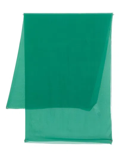 Max Mara Rivera Silk Scarf In Green