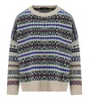 Max Mara Rivetto Multicolored Crewneck Sweater In Multi