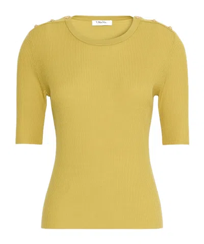 Max Mara Riviera T-shirt In Yellow