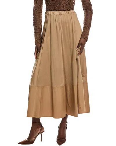 Max Mara Roal Jersey Skirt In Brown
