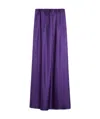 Max Mara Robe Bustier En Sergé De Soie In Purple