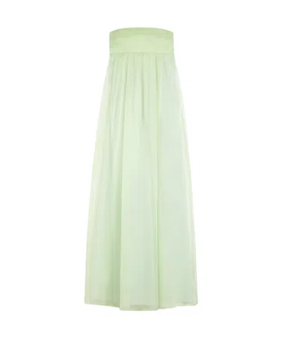 Max Mara Robe Bustier En Soie In White