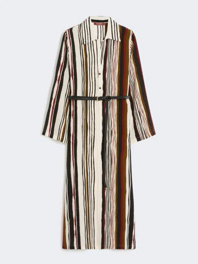 Max Mara Robe Caftan En Soie Imprimée In Multi