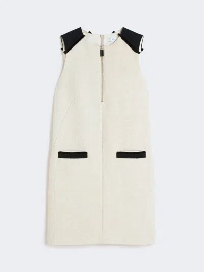 Max Mara Robe Courte En Coton Et Lin In Neutral