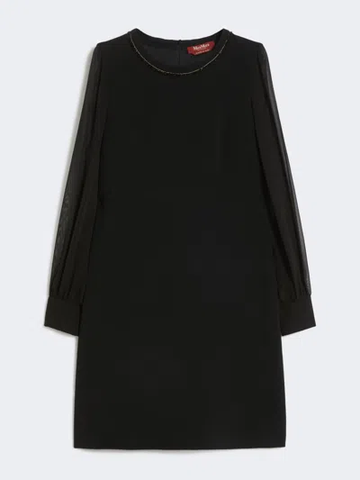 Max Mara Robe De Cocktail En Cady In Black