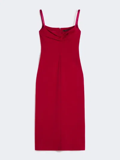 Max Mara Robe De Cocktail En Cady In Red
