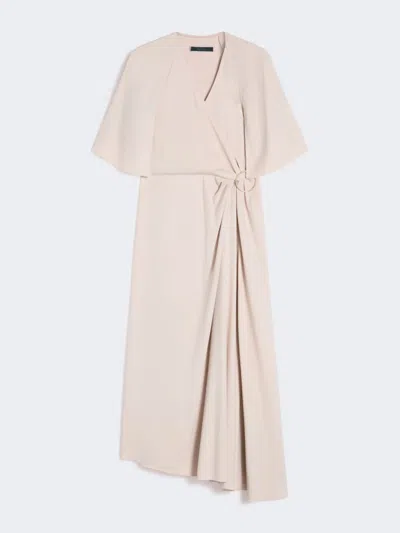 Max Mara Robe En Envers Satin De Viscose In Neutral