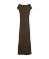 Max Mara Robe En Fil De Viscose Et Lurex In Brown