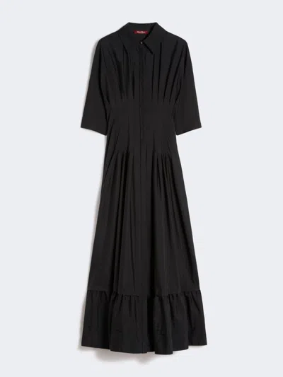 Max Mara Robe En Popeline De Coton In Black