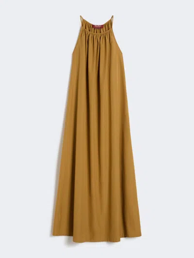 Max Mara Robe En Popeline De Coton In Brown