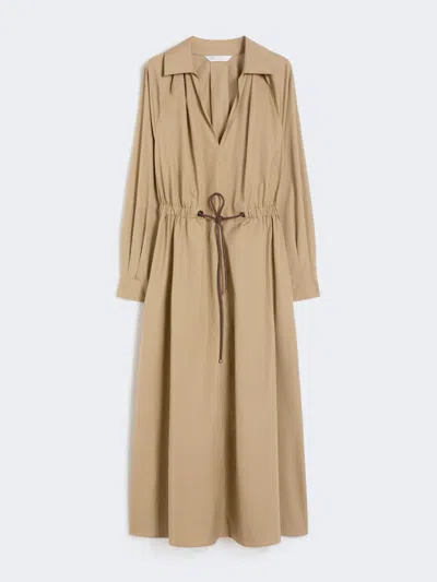 Max Mara Robe En Popeline De Coton In Neutral