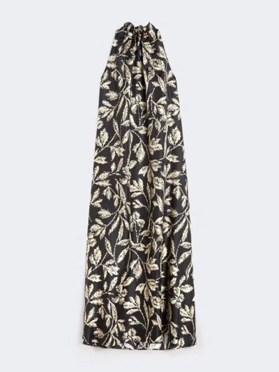 Max Mara Printed Silk-twill Midi Dress In Multi