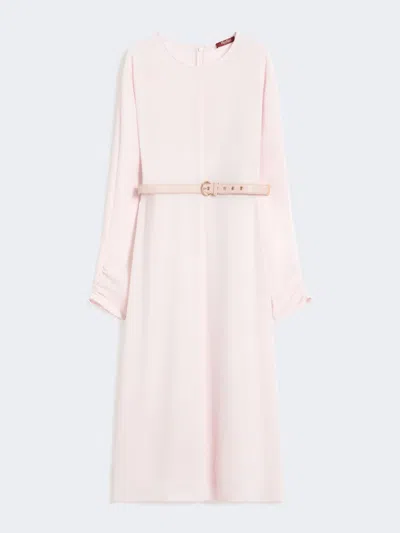 Max Mara Robe Évasée En Cady In Pink