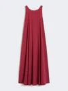 Max Mara Robe Évasée En Popeline Stretch In Red