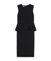 Max Mara Cosmos Sleeveless Knit Peplum Dress In Black